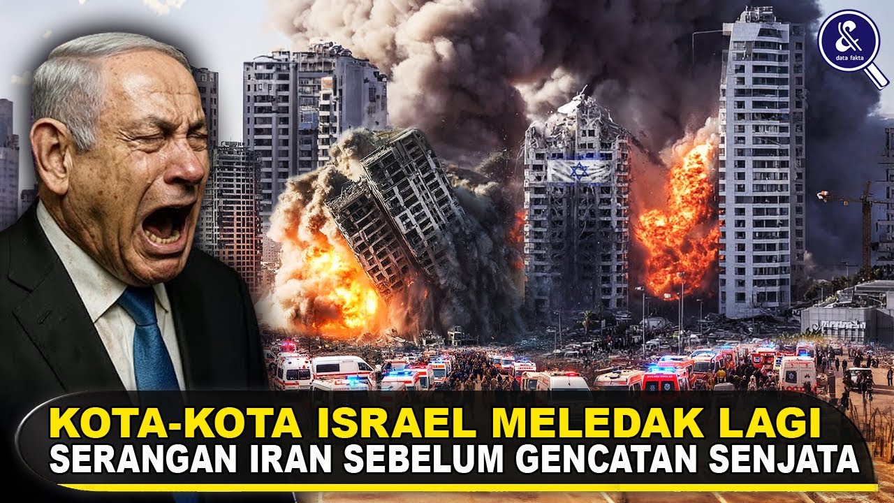 Youtube Thumnail image of : KOTA ISRAEL MELEDAK LAGI!! GEDUNG ROBOH, KORBAN BERJATUHAN -- Serangan Iran Sebelum Gencatan Senjata